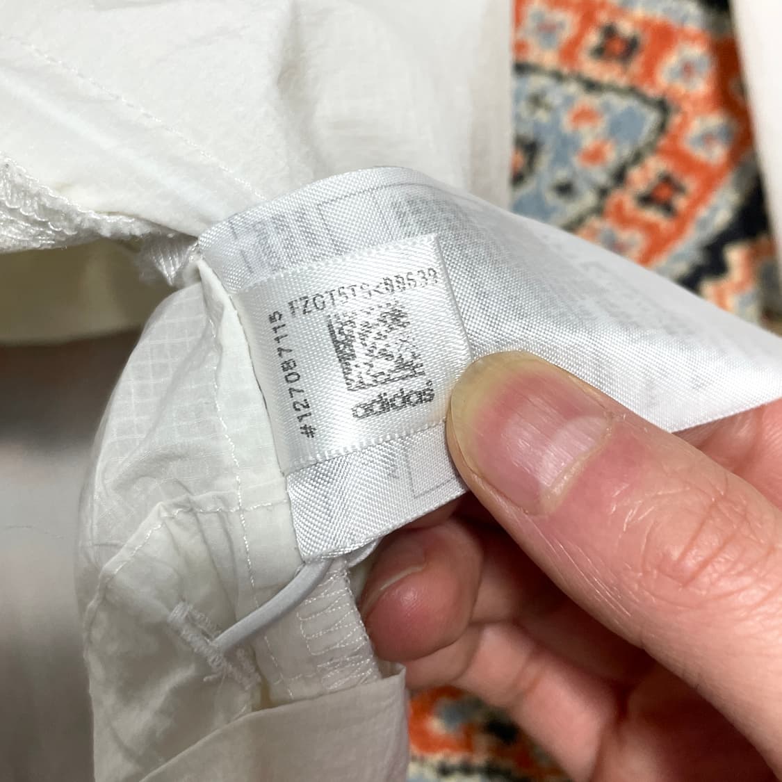 아디다스 삼각로고 화이트 경량 바람막이 점퍼 남성L 상품이미지7