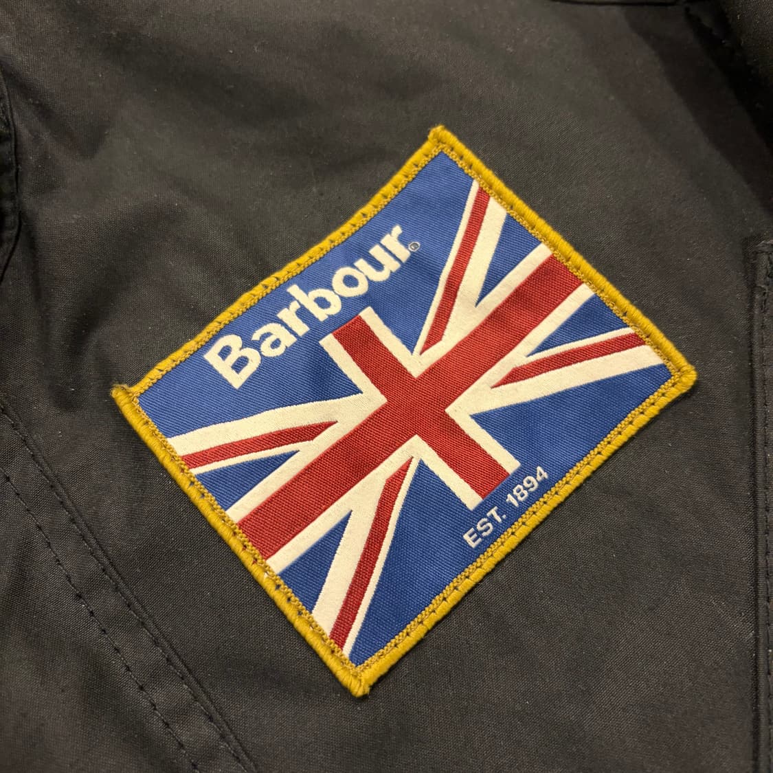 [M] 바버 인터내셔널 유니온잭 왁스 블랙 벨티드 자켓 B796 상품이미지4