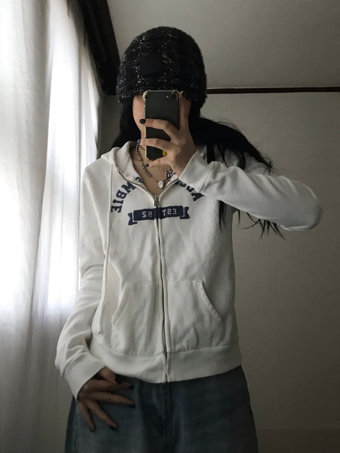 아베크롬비 화이트 후드집업 상품이미지4