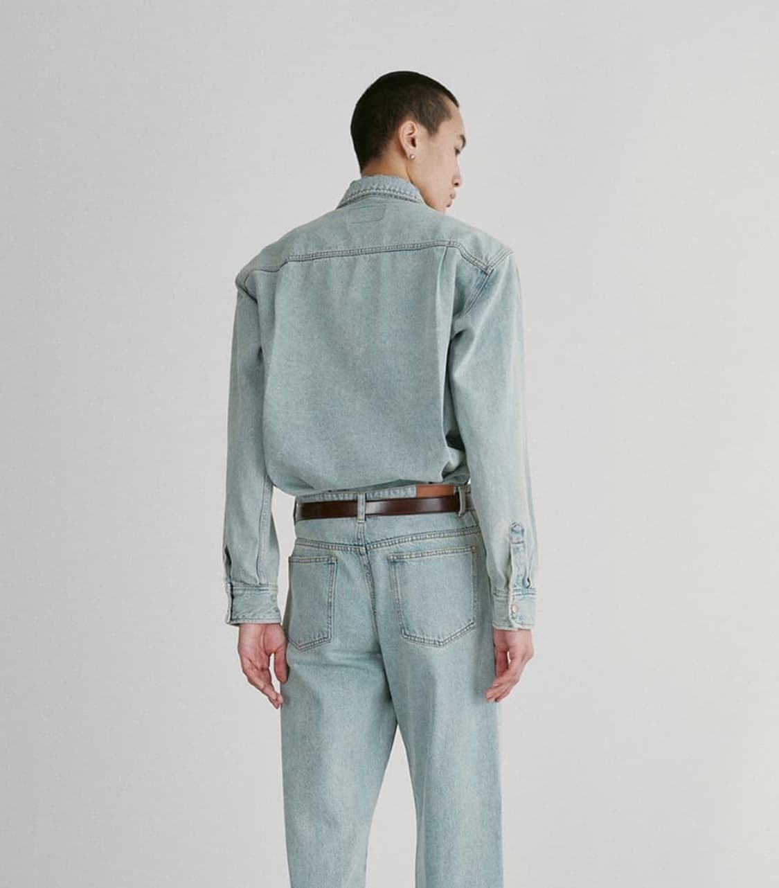 24SS Recto 렉토 시그니처 커브드 데님 셔츠 (실착 1회/최상급) 상품이미지2