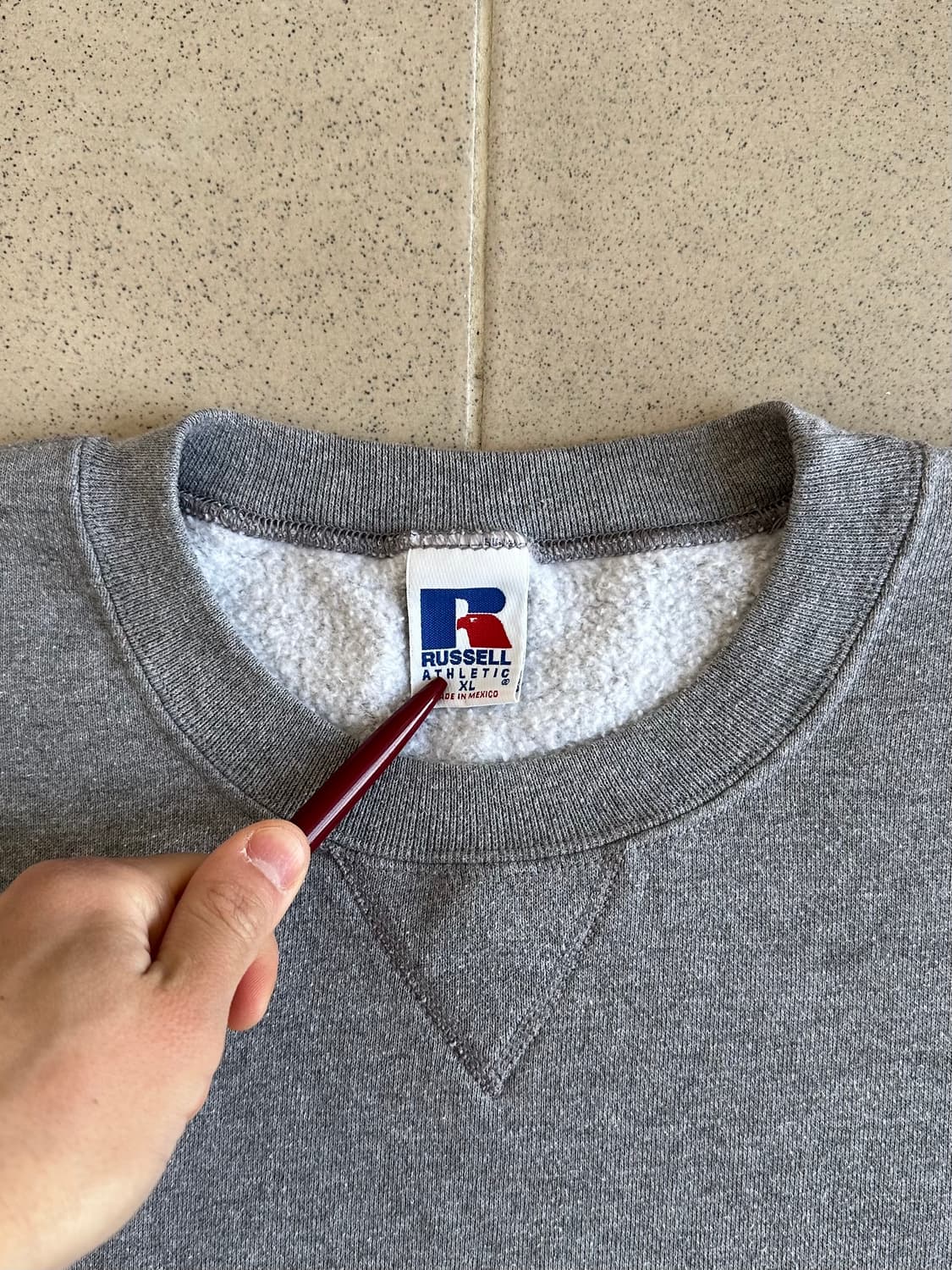 90s 빈티지 러셀 스웻셔츠 그레이 XL 상품이미지6