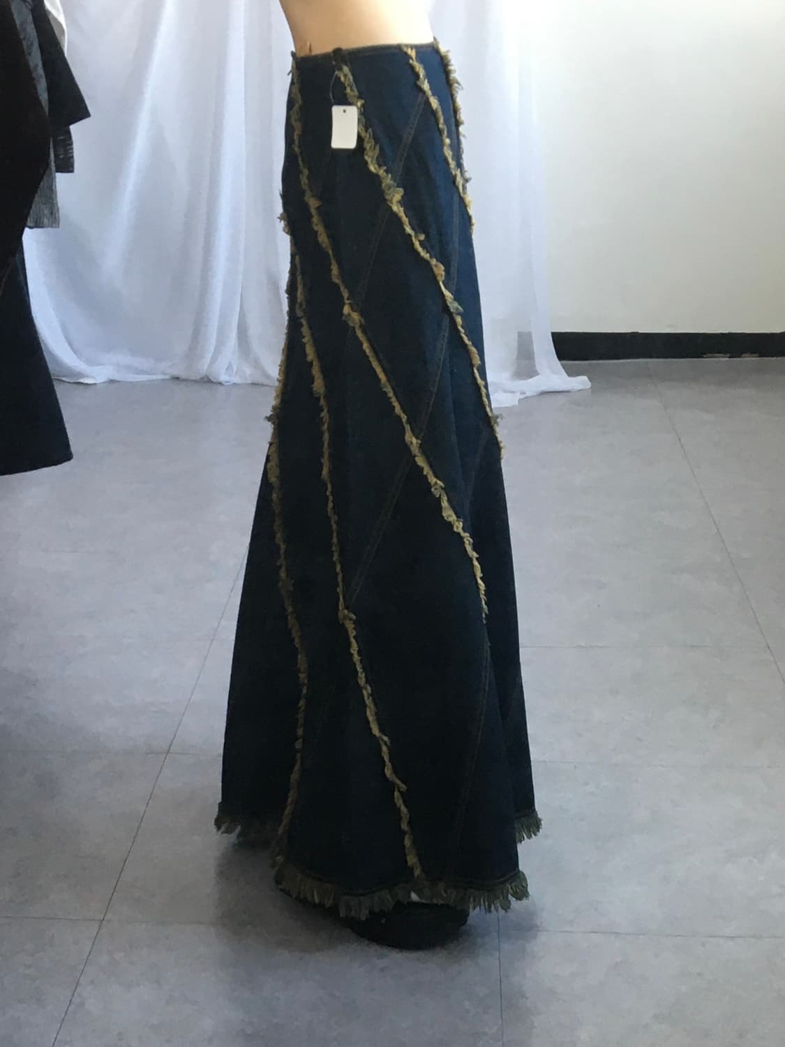 Fringe point denim skirt 상품이미지7