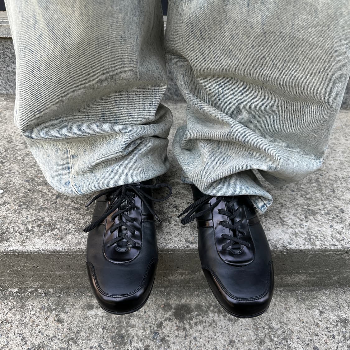 00s 레어 빈티지 프라다 스포츠 가죽 스니커즈 상품이미지9