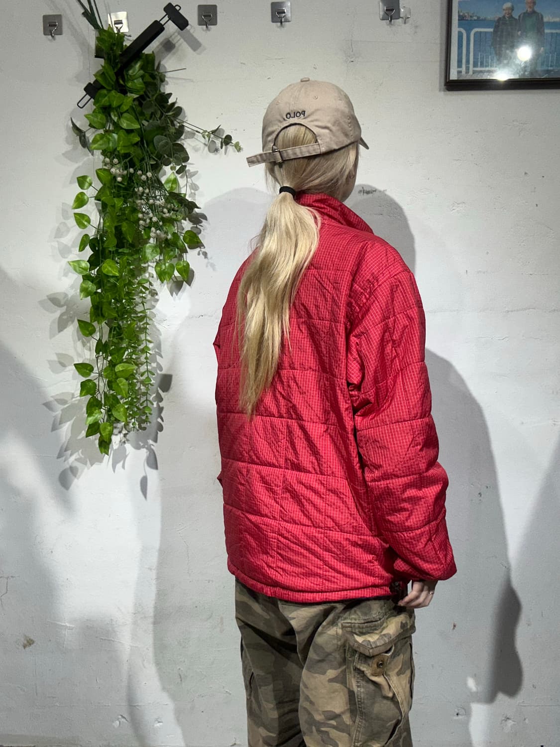 컬럼비아 네이비 레드 양면 리버시블 타탄 체크 자켓  상품이미지8