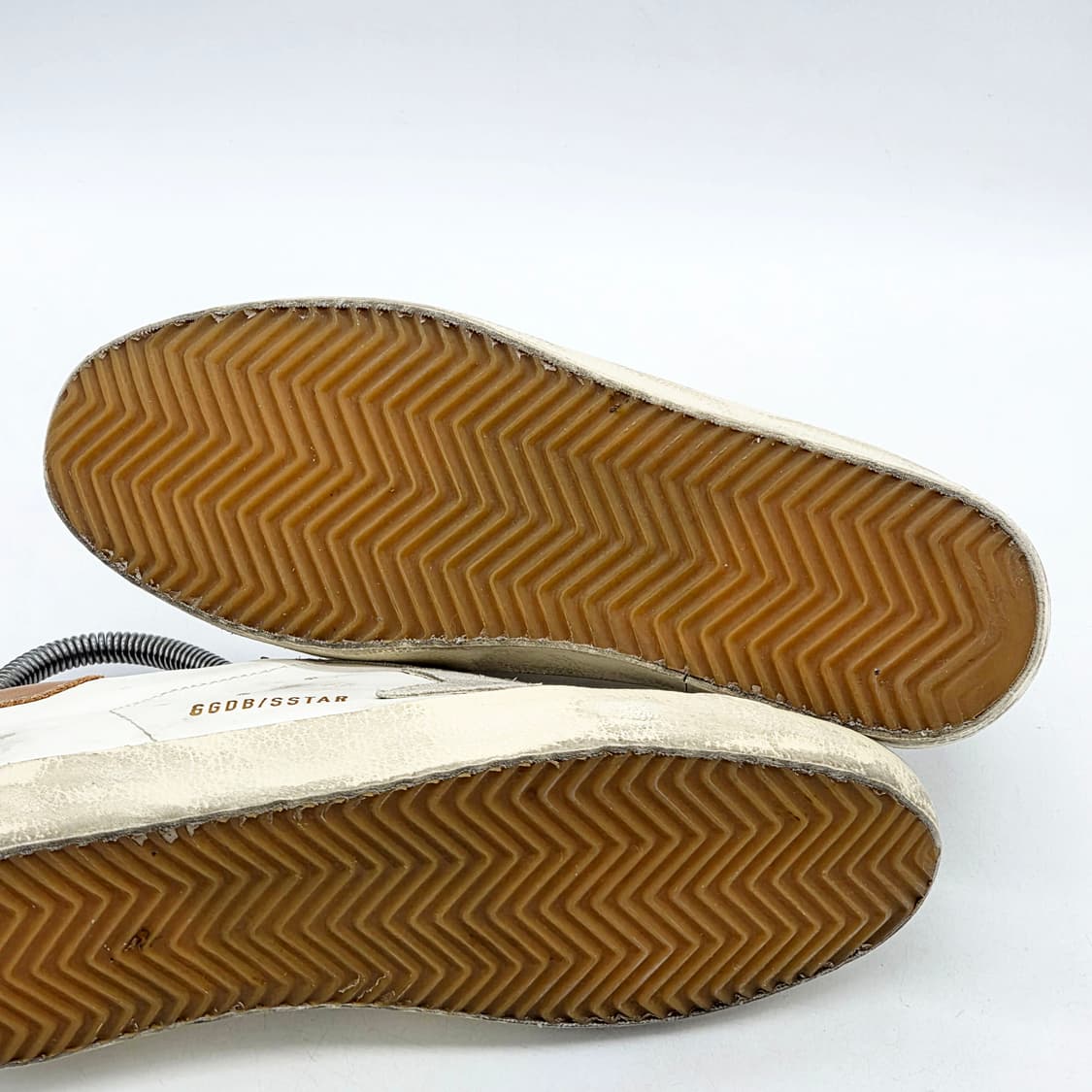 골든구스 우먼스 슈퍼스타 화이트/브라운 (38) 상품이미지3