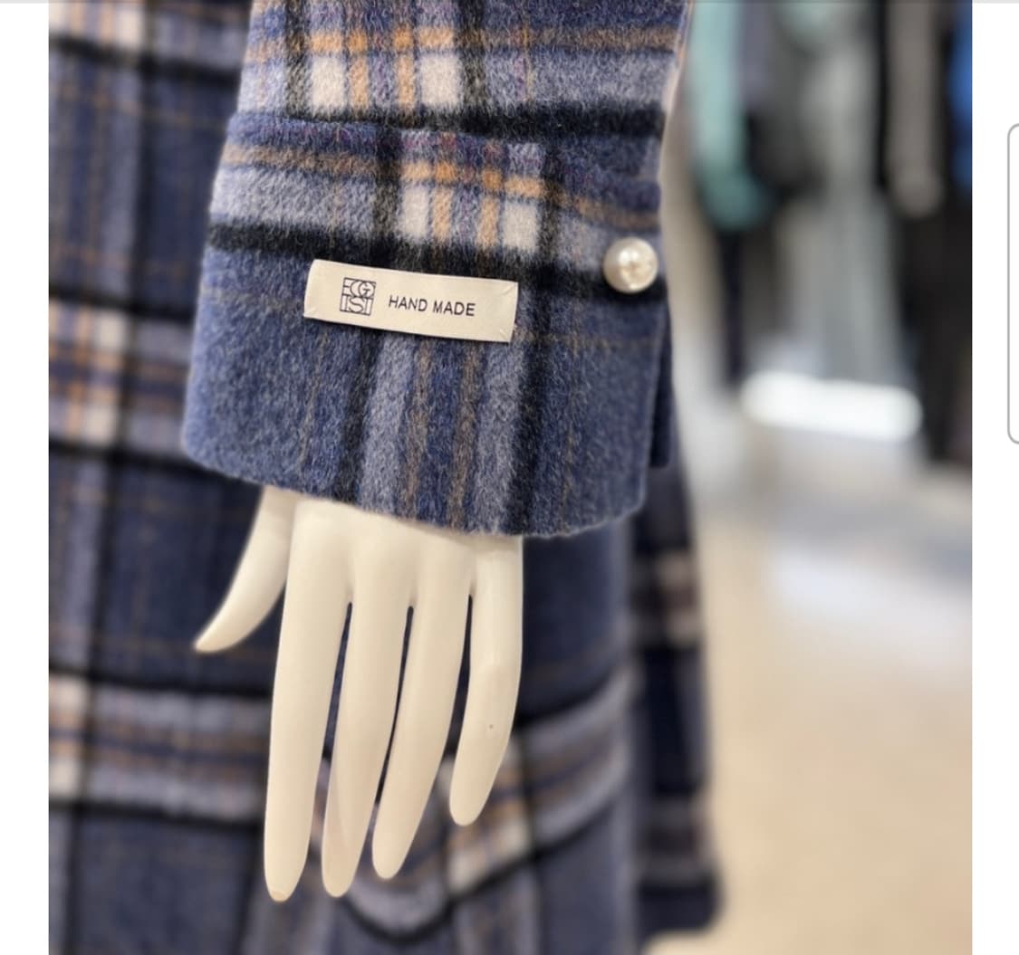 (새상품)에고이스트 체크 싱글 핸드메이드코트 상품이미지10
