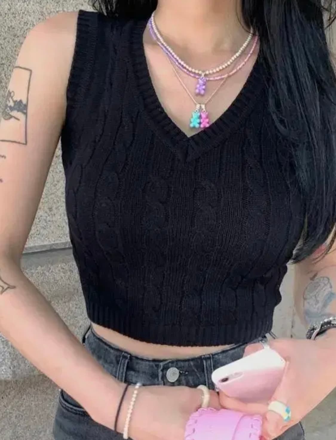 페일제이드 케이블 니트조끼 베스트 상품이미지1