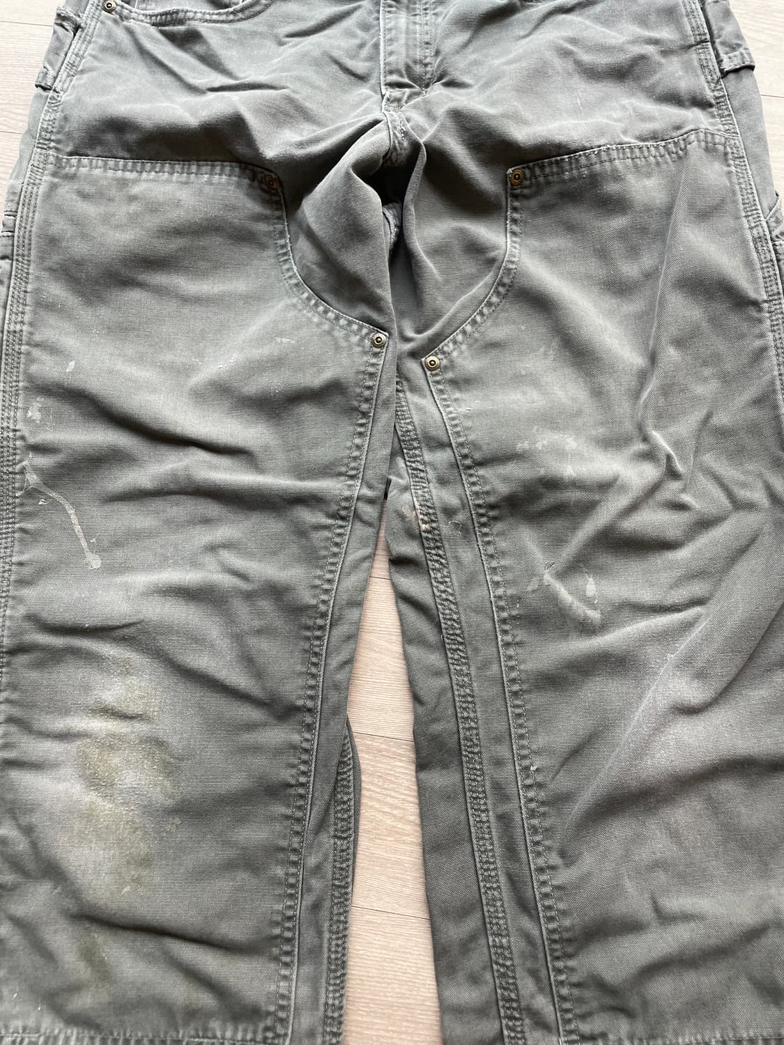 칼하트 더블니 모스 그린 B188 DMS 33x34 상품이미지5