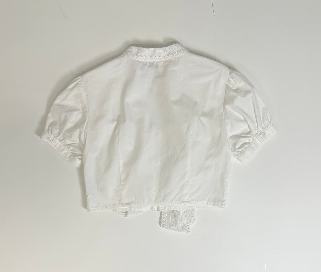 더티스 CREAM TIED LACE BLOUSE 상품이미지3