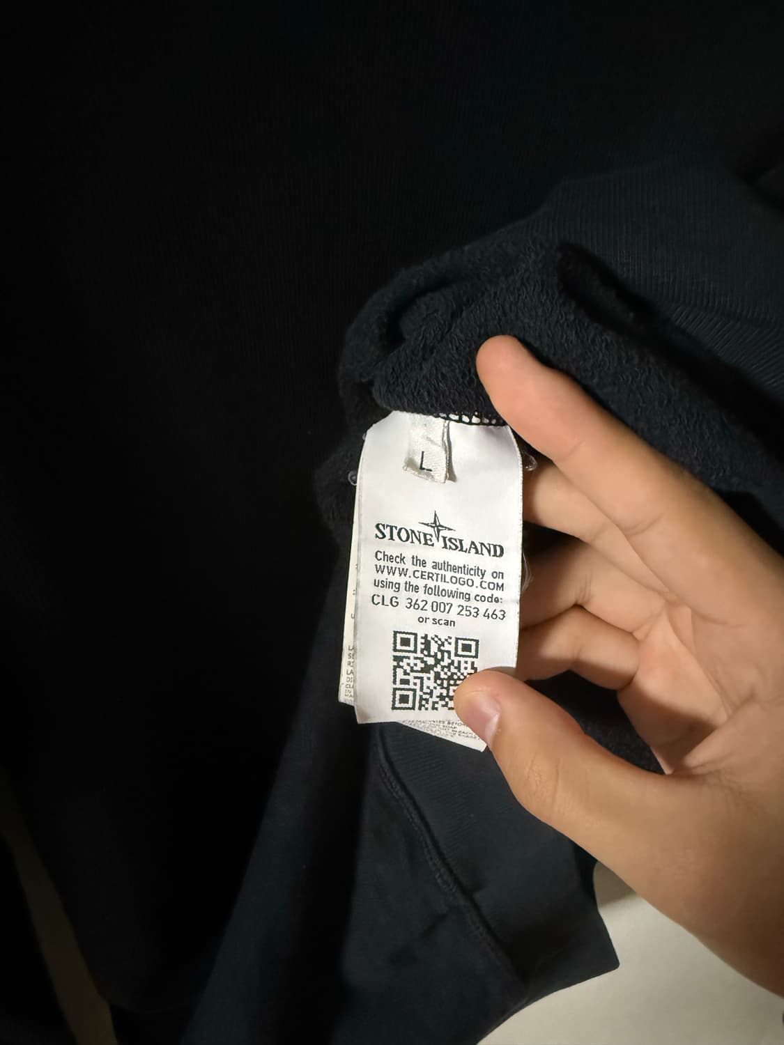 스톤아일랜드 맨투맨 블랙 L 상품이미지4
