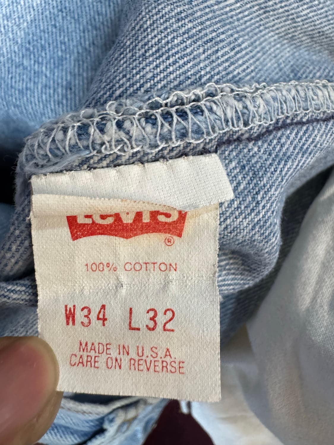 90s 리바이스 빈티지 501 레드탭 usa 데님 팬츠 32 상품이미지9
