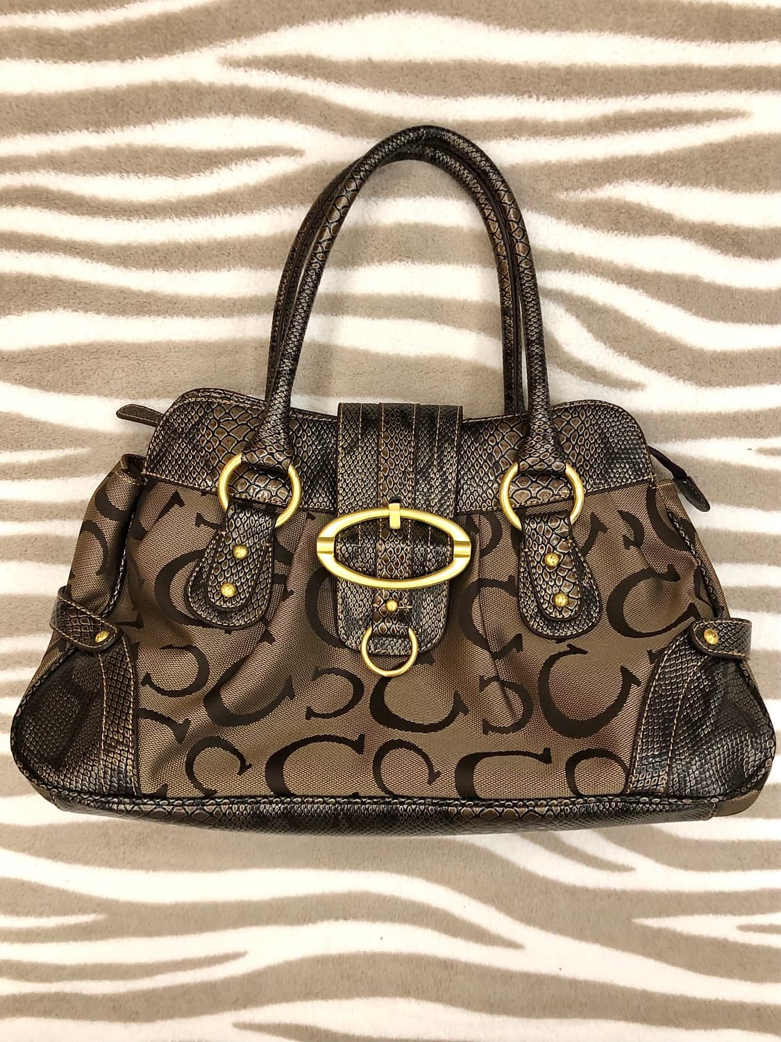 00s 오네갸루 금장 뱀피 숄더백 가방 빈티지 와투케 니혼진 갸루 히메 상품이미지2