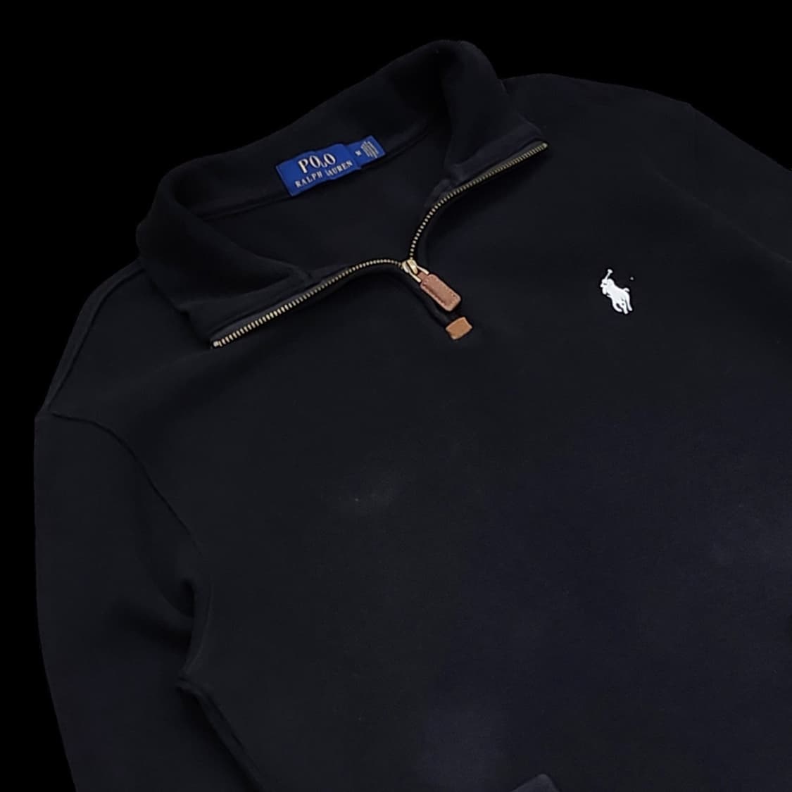 폴로랄프로렌 신형탭 블랙 반집업 코튼 니트 상품이미지2