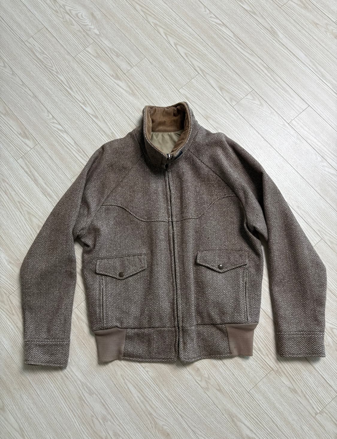 잔스포츠 해링본 집업 자켓 상품이미지1