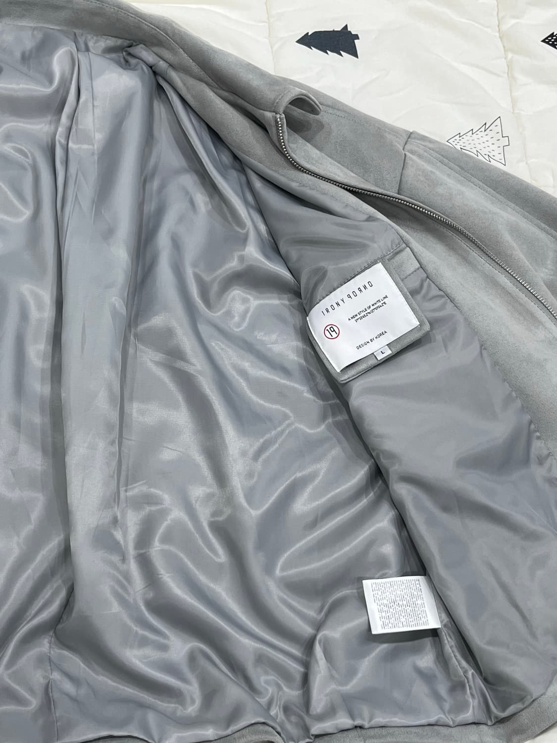 아이러니포르노 스웨이드 자켓 그레이 L 상품이미지2