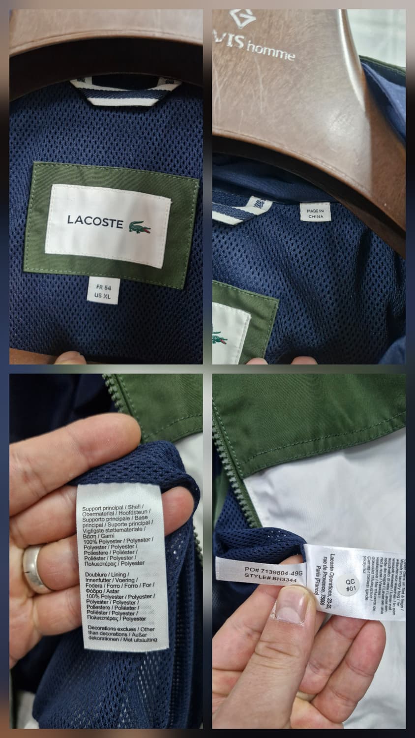 105XL 라코스테 컬러블럭 바람막이 자켓. 상품이미지10