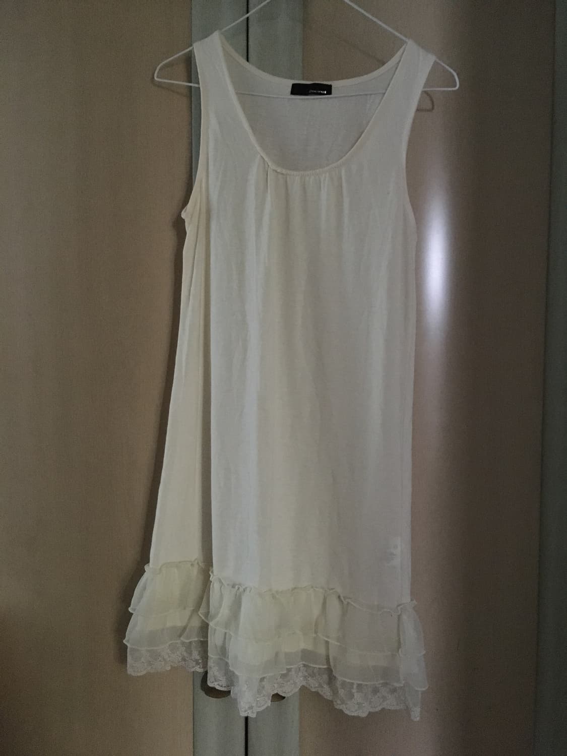 일본빈티지 레이어드 프릴 슬리브리스 롱원피스 레이스 상품이미지1