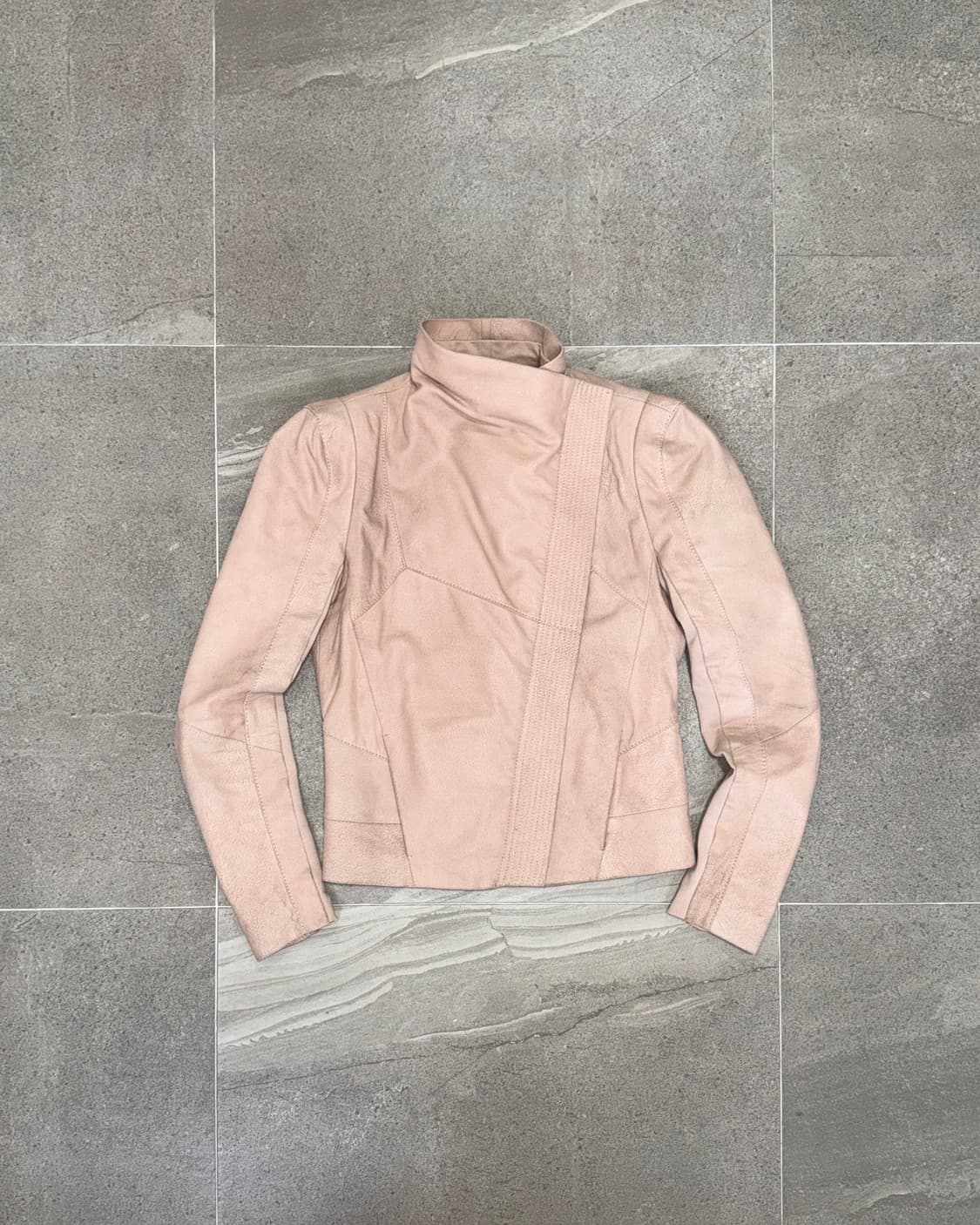 Maje pink lamb skin suede high neck jk 상품이미지1