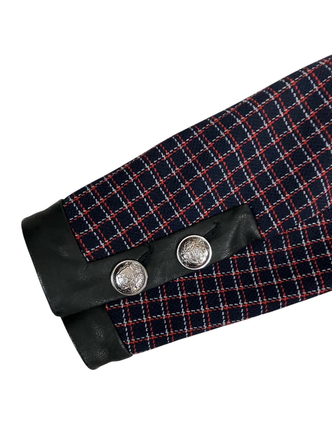 끌로디피에로 체크 트위드 자켓 36 상품이미지4