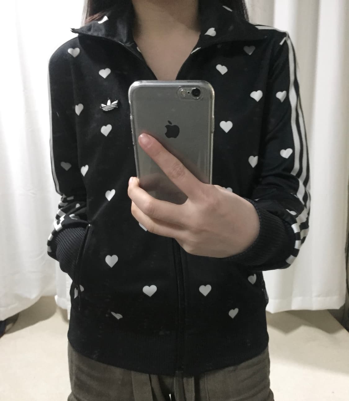 아디다스 블랙 하트 도트 땡땡이 트랙탑 져지 상품이미지1