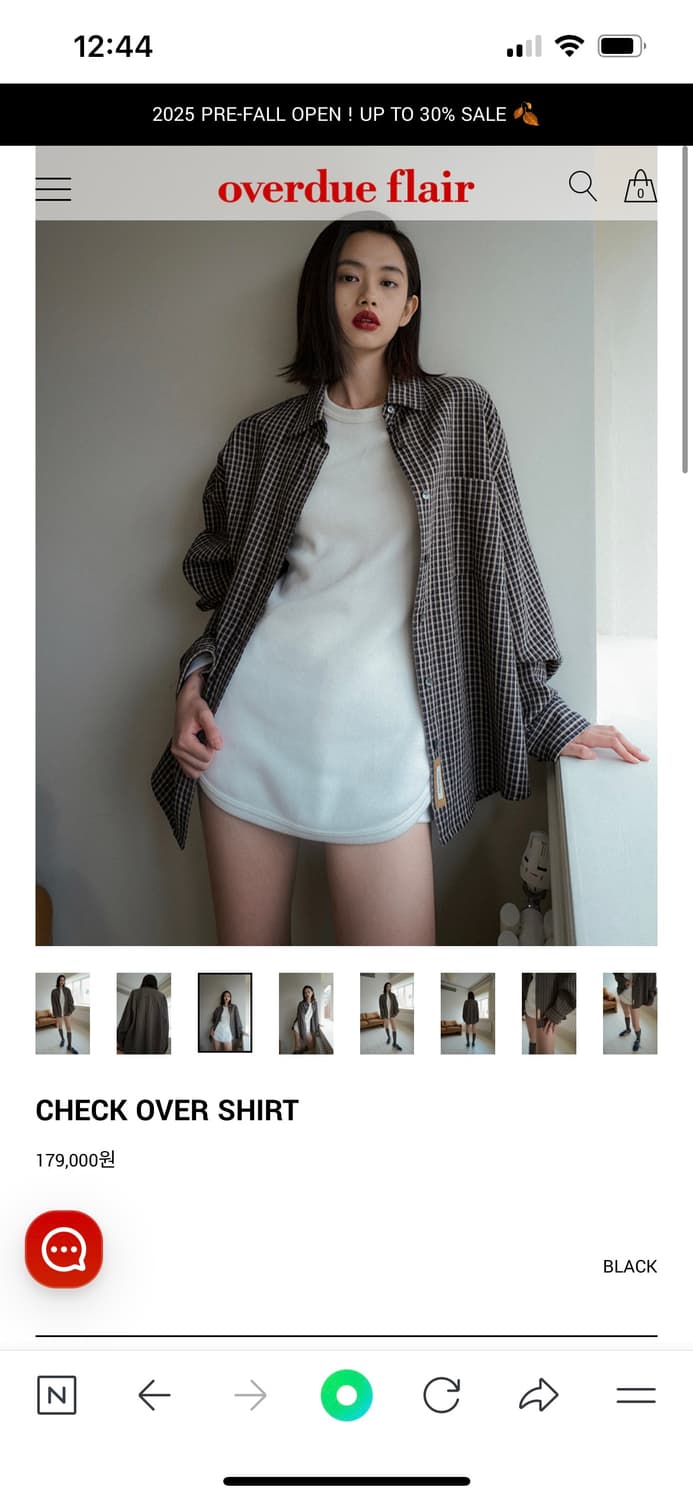 오버듀플레어 체크셔츠 상품이미지1