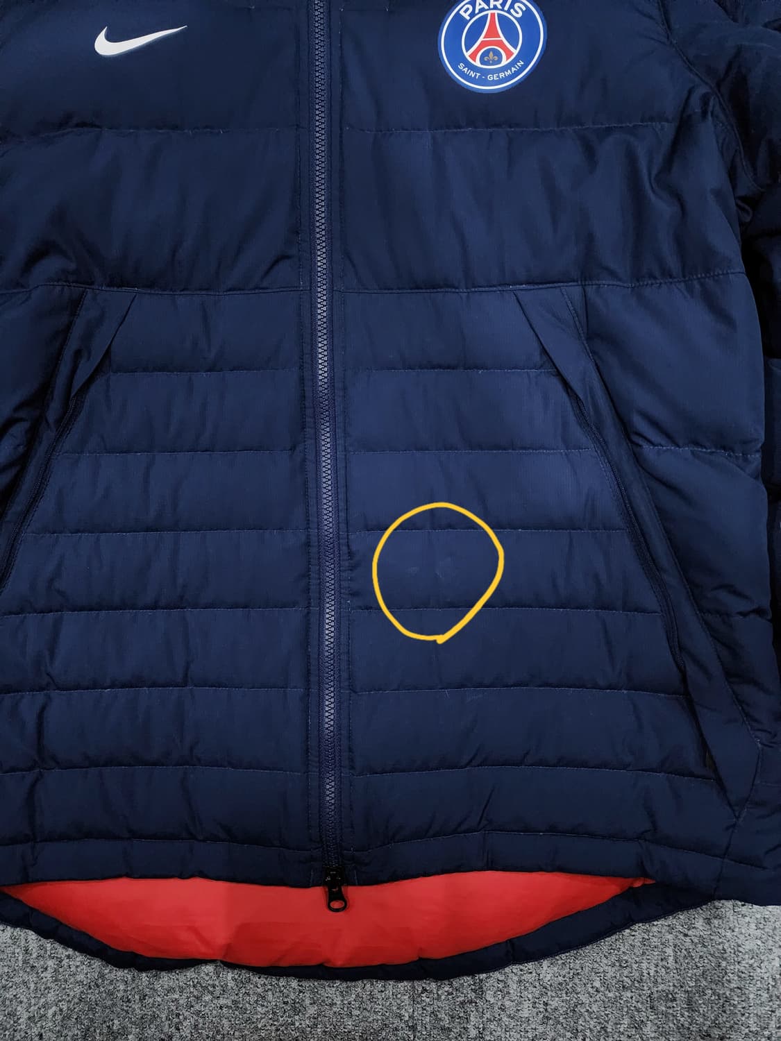 나이키 PSG 파리생제르망 다운 후드 패딩 자켓 L 상품이미지5