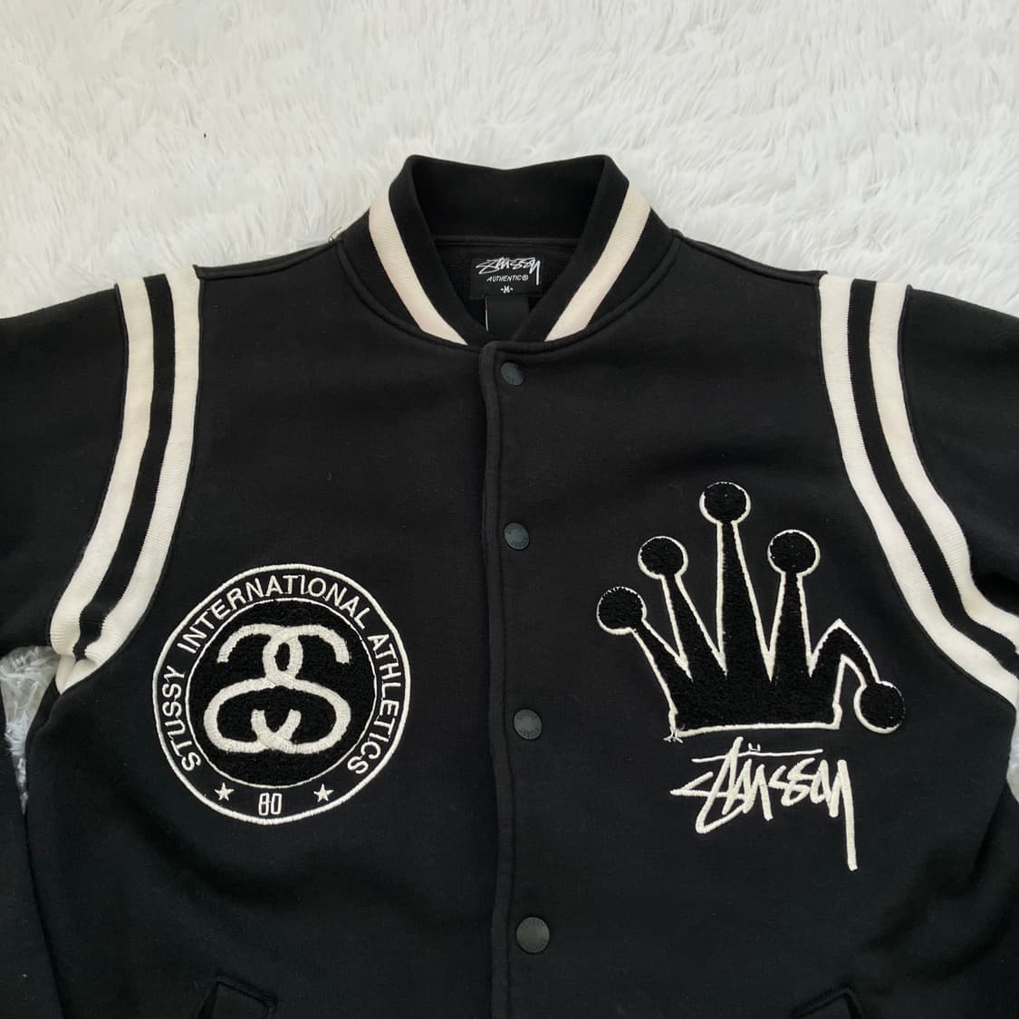 스투시 크라운 바시티 자켓 938 y2k 스트릿 갸루 펑키 일본빈티지 f 상품이미지3