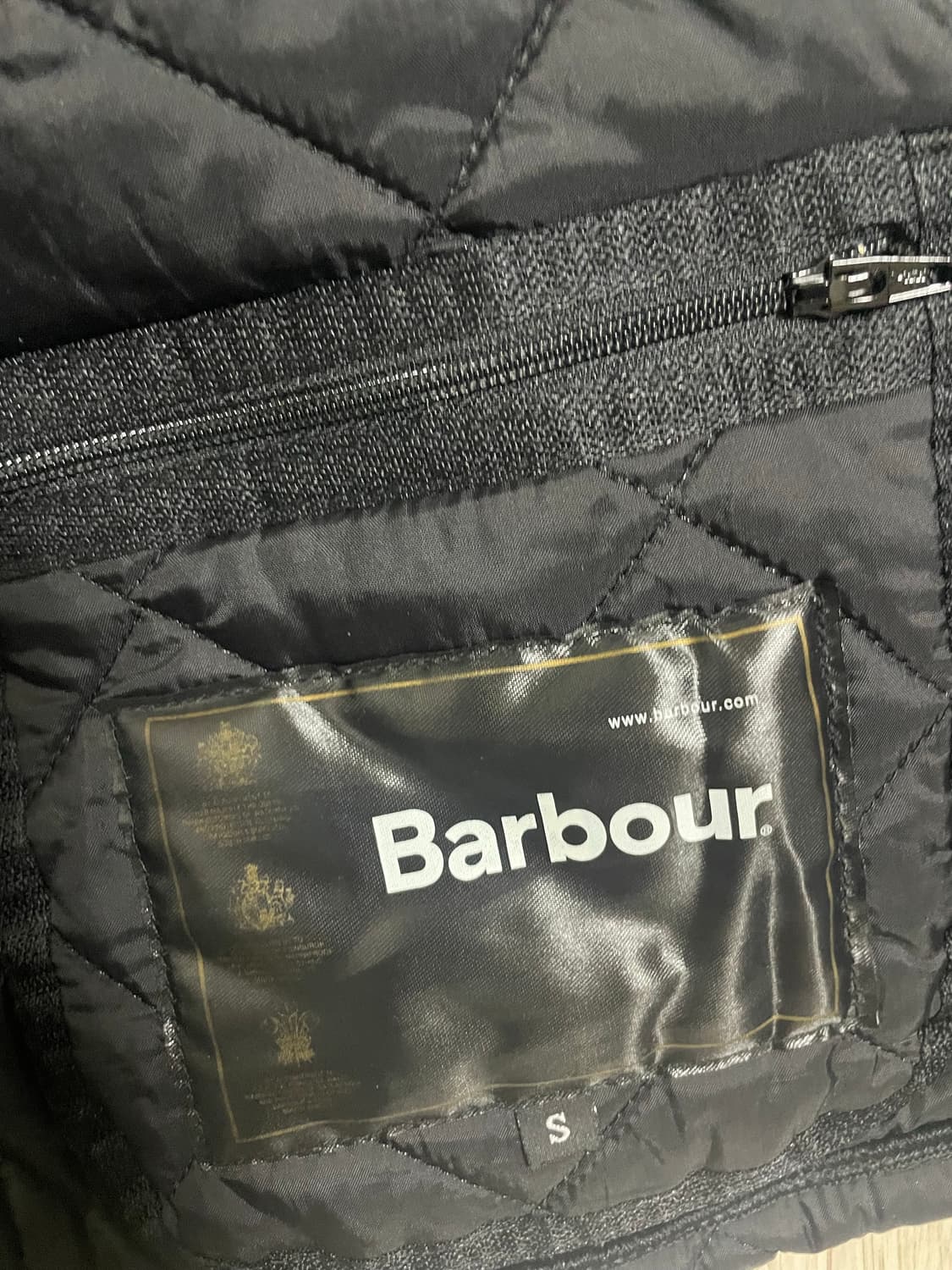 바버 퀄티드 자켓 블랙 S 상품이미지3