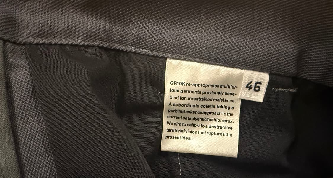 gr10k klopman 팬츠 클롭만 팬츠 46사이즈 상품이미지3