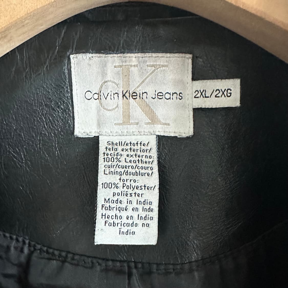 캘빈클라인 90’s 헤비 레더 트렌치코트 상품이미지9