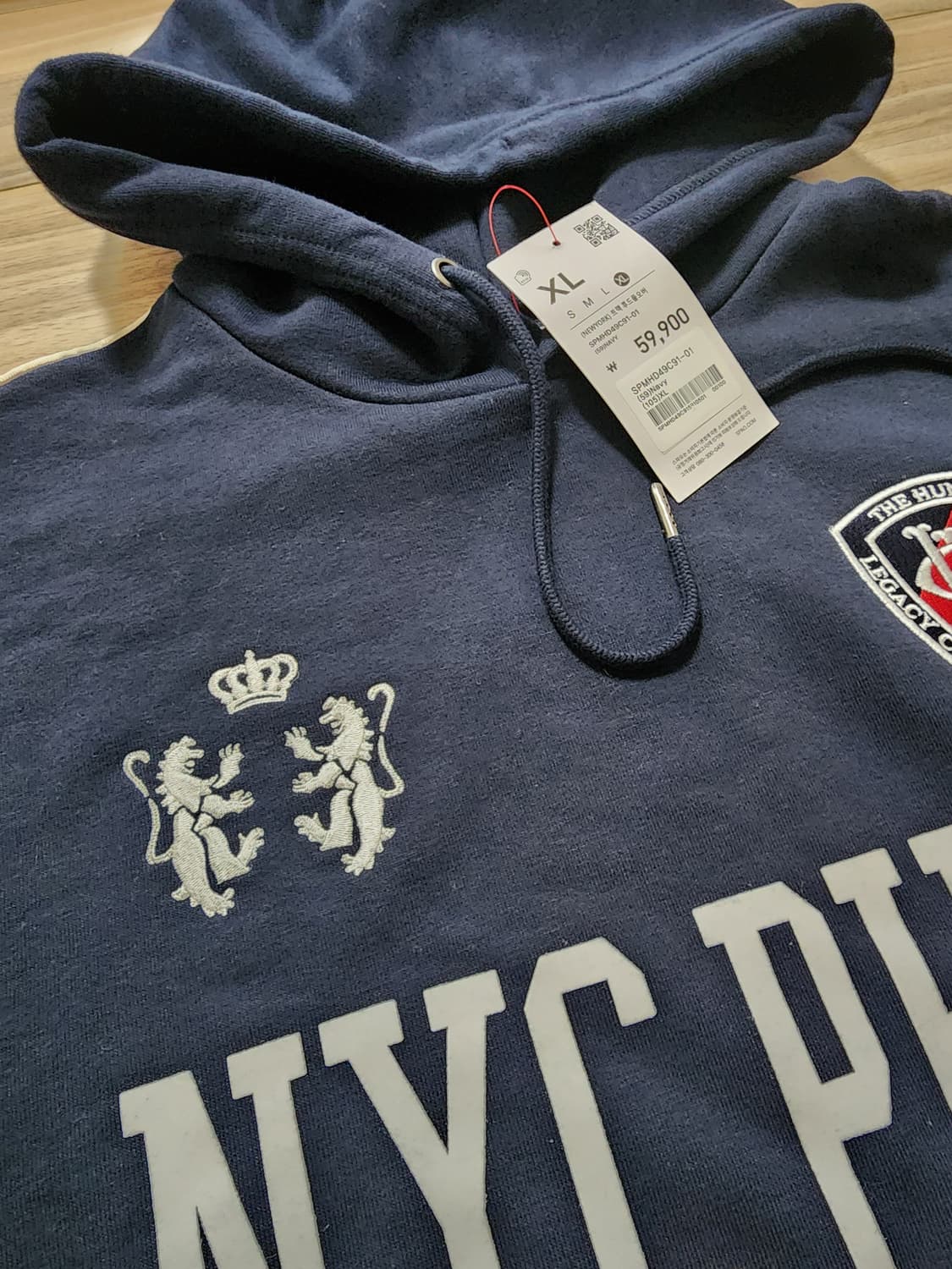 스파오트랙후드티셔츠네이비xl 상품이미지3
