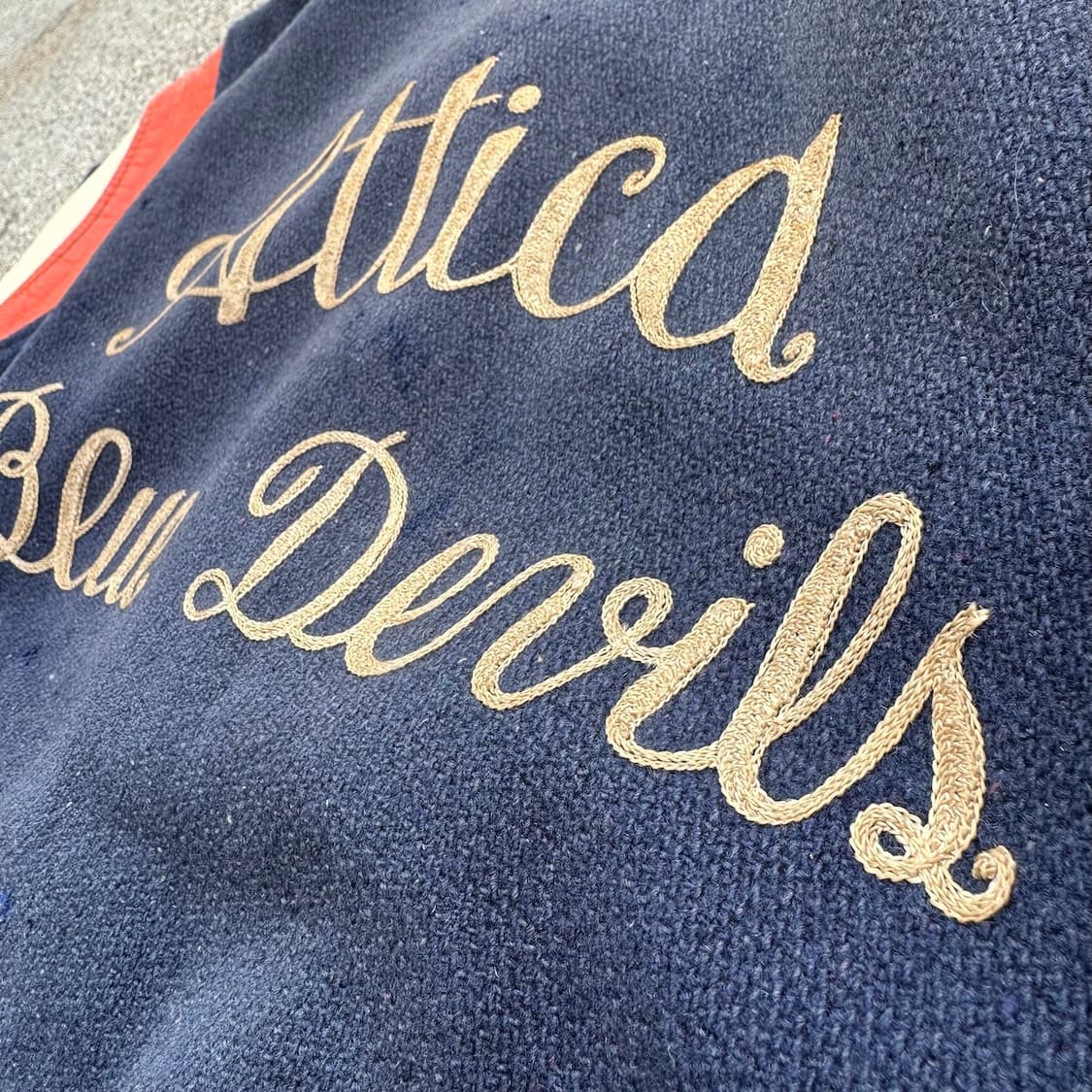 50s USA 빈티지 선페이딩 울 바시티 자켓 상품이미지4