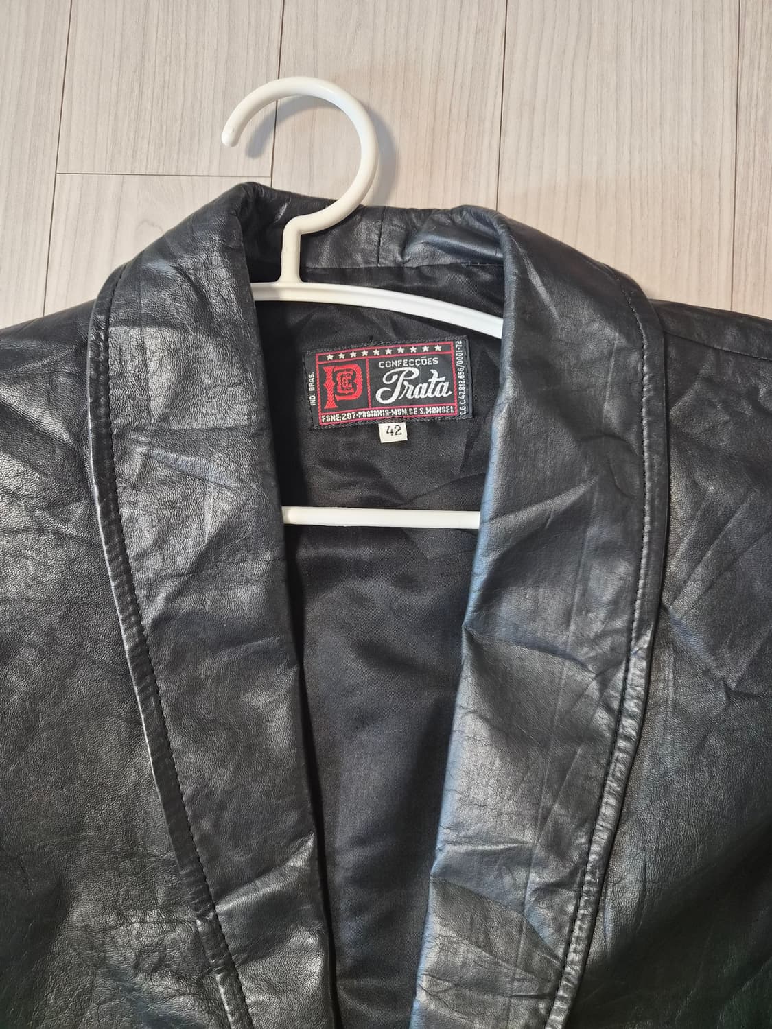 [희귀/빈티지] 브라질산 천연 가죽 숄더 퍼프 크롭 자켓 상품이미지2