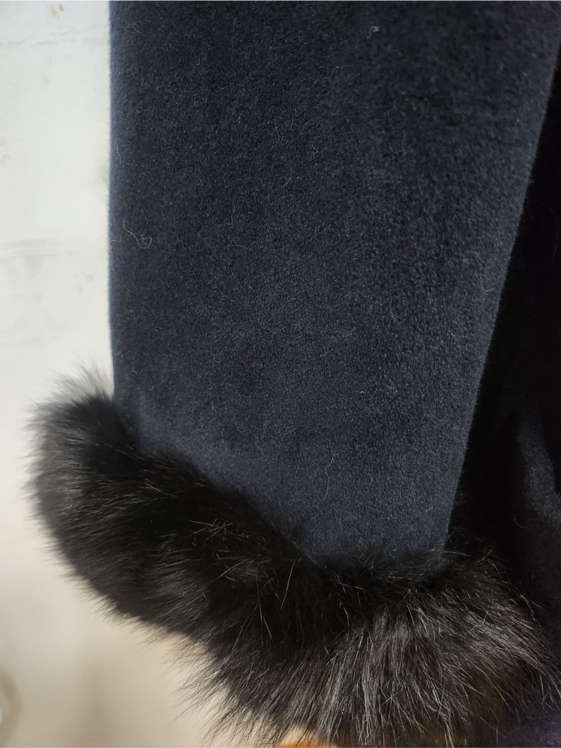 택있는새상품 울100ÉcrancioneSOLEN 블루폭스 퍼 후드 코트  상품이미지3