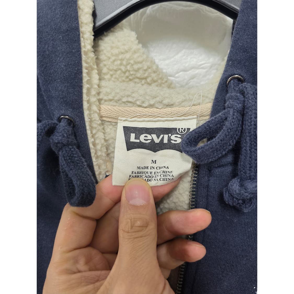 택포) 리바이스 남성 양털 후드집업 L 네이비 상품이미지2