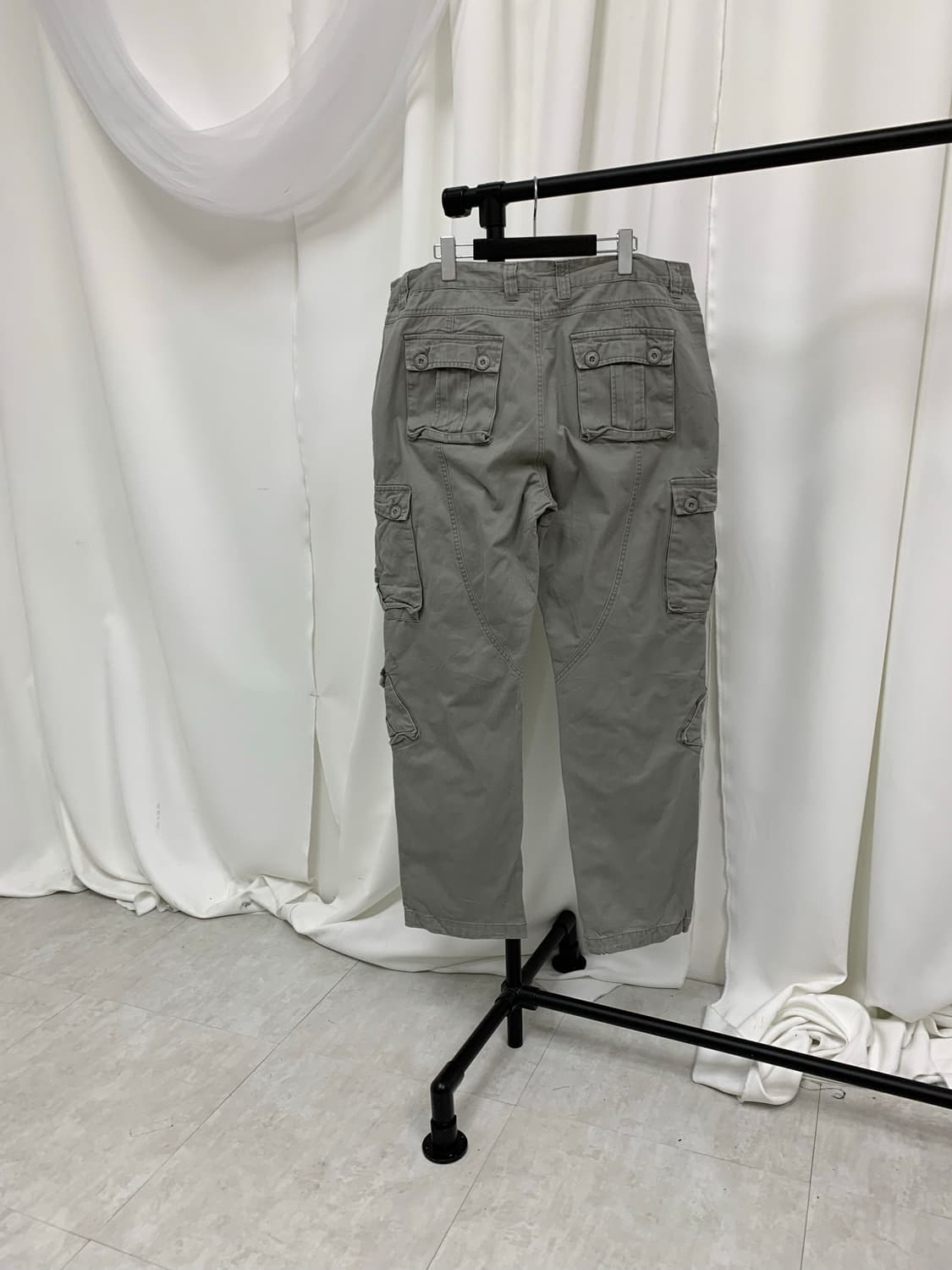 그레이 지퍼 디테일y2k 카고팬츠  상품이미지2