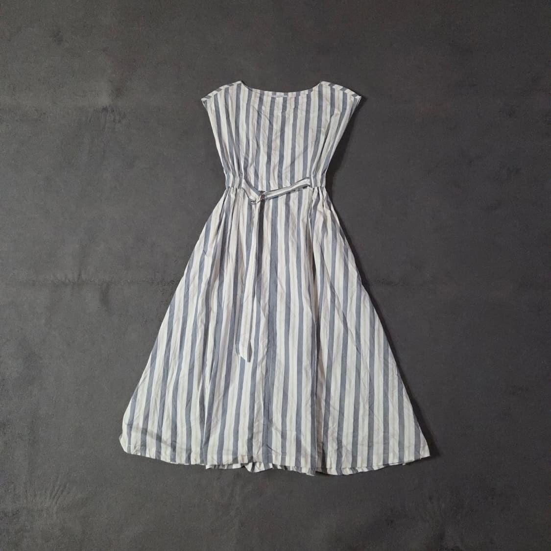 뮤제 라메르 웨이스트 밴드 코튼 벨티드 드레스 원피스 38(M) 상품이미지3