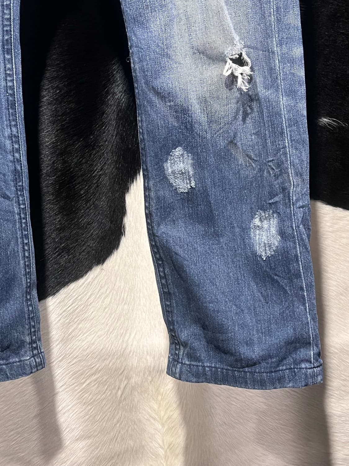 칼카니 데미지 디테일 워싱 데님 팬츠 상품이미지6