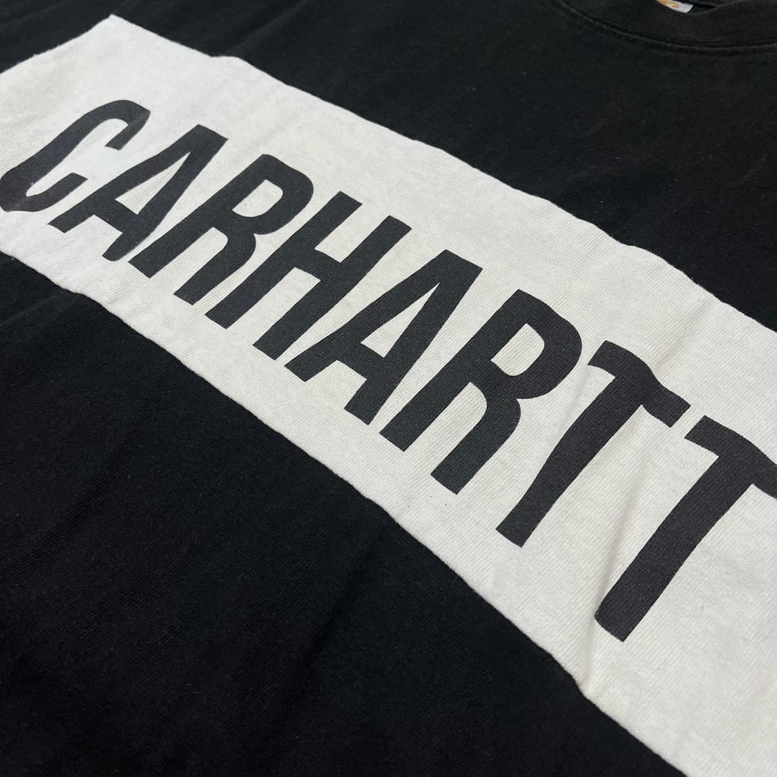 칼하트 빅로고 배색 반팔 티셔츠 [블랙] L/100 상품이미지5