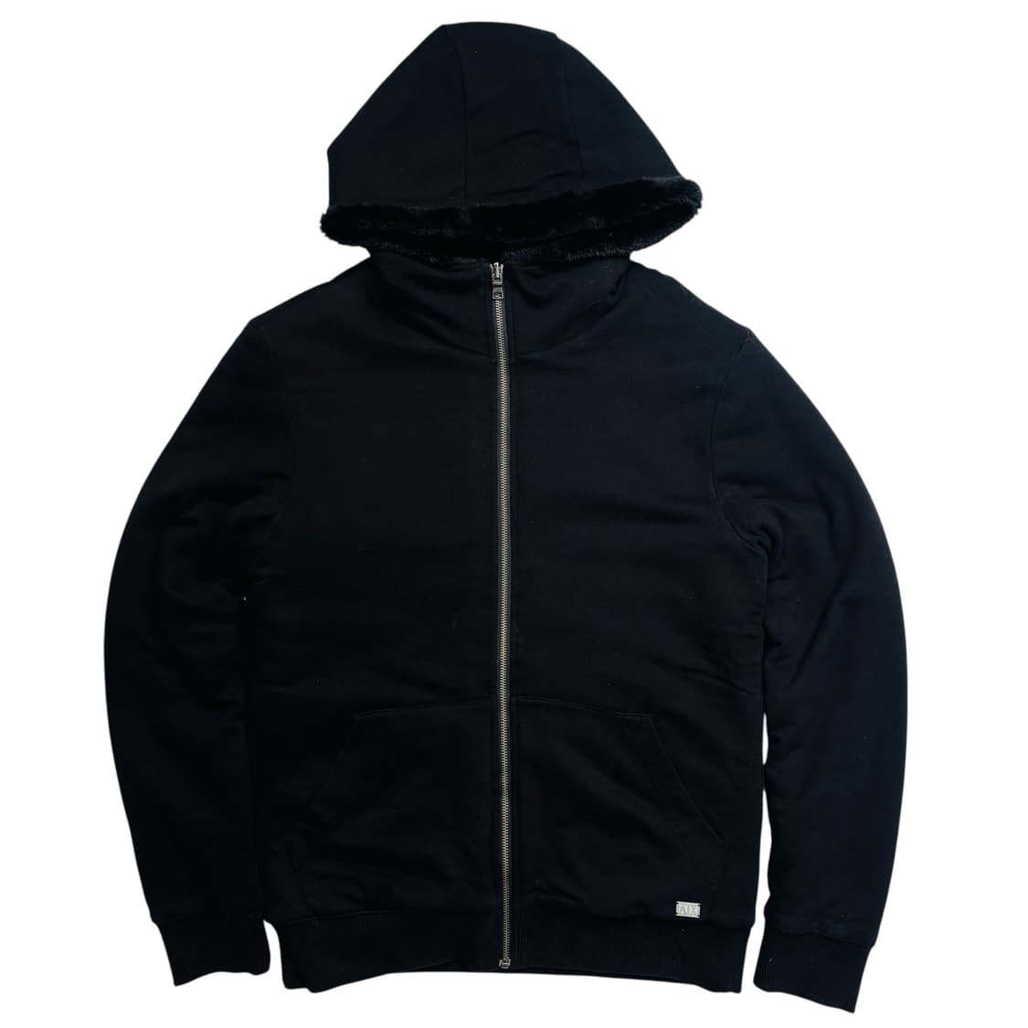 아르마니 익스체인지 블랙 퍼 후드 자켓 S 상품이미지1