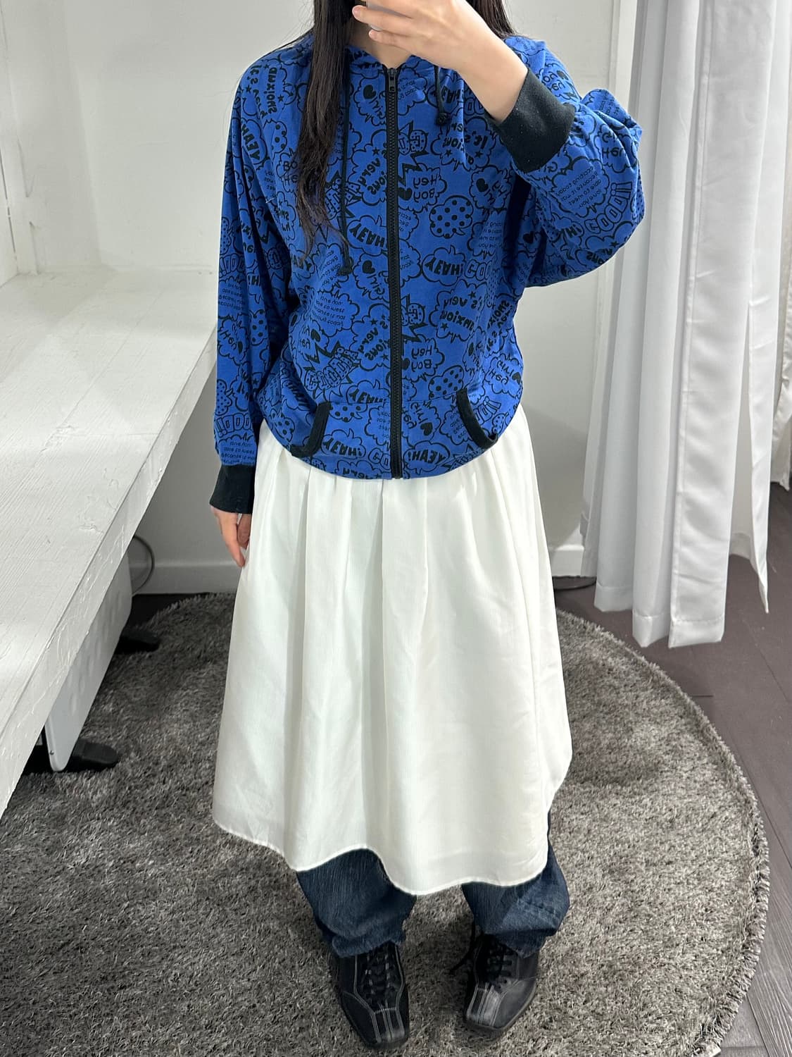 material blue bis hood zipup 상품이미지2