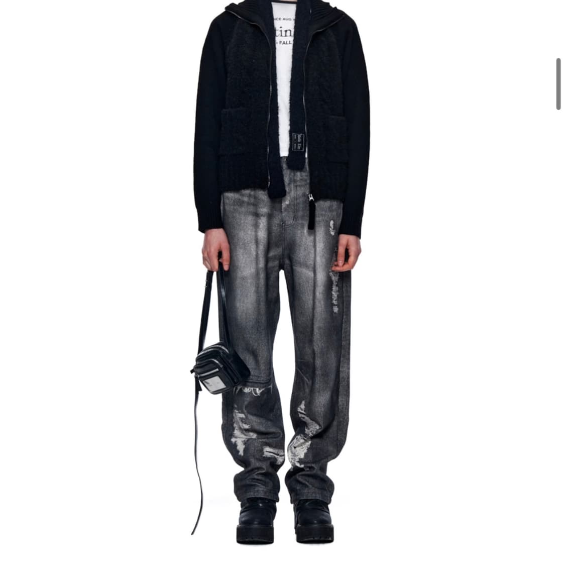 마뗑킴 빈티지 그래픽 프린티드 데님팬츠 상품이미지3