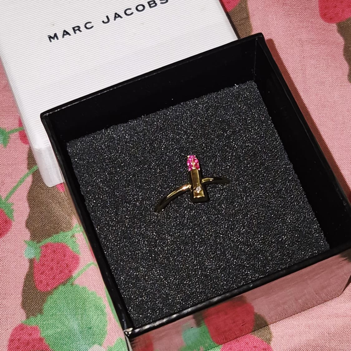 07s 마크제이콥스 실버925 립스틱 크리스탈 링 상품이미지10