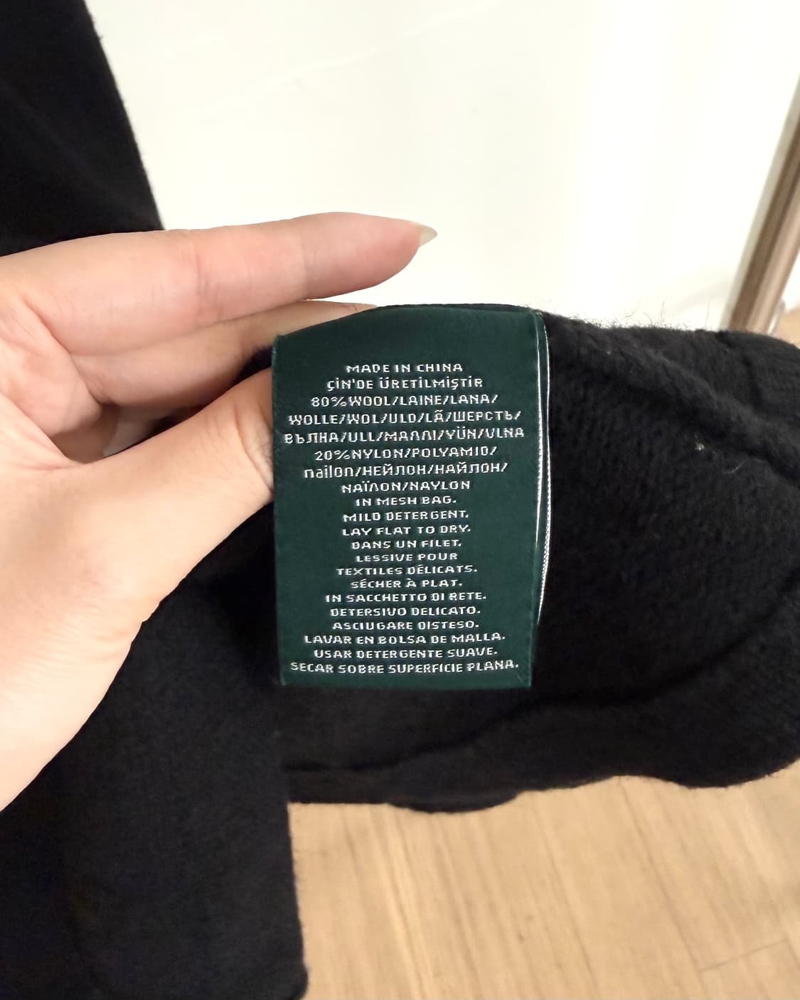 랄프로렌 블랙 울 케이프 버튼업 코트 상품이미지8