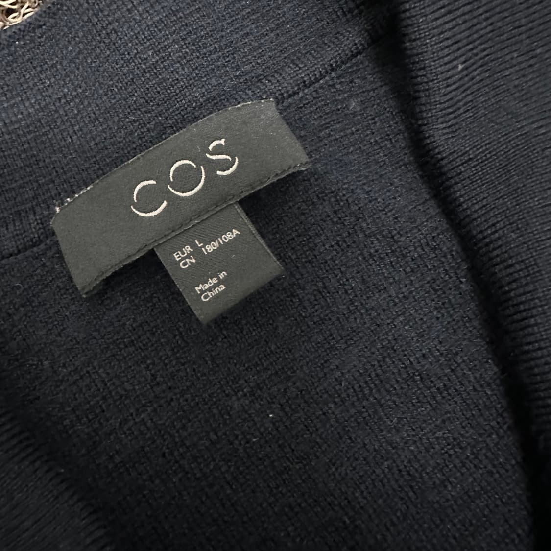 COS 코스 울 니트 가디건 네이비 L 상품이미지6
