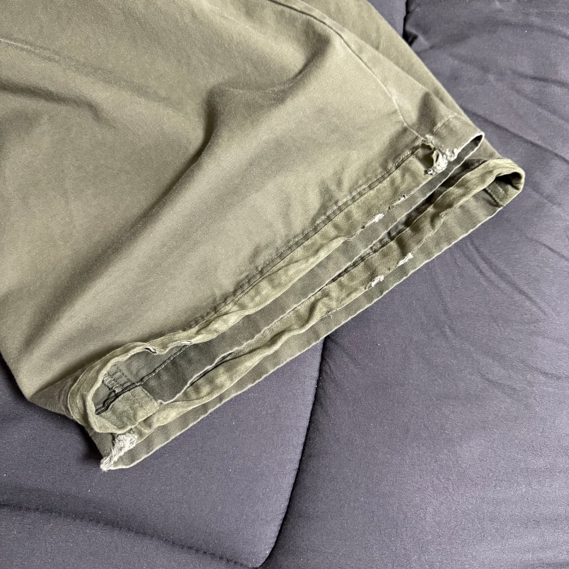 4) 폴리테루 사이드 카고 파자마 올리브 상품이미지4