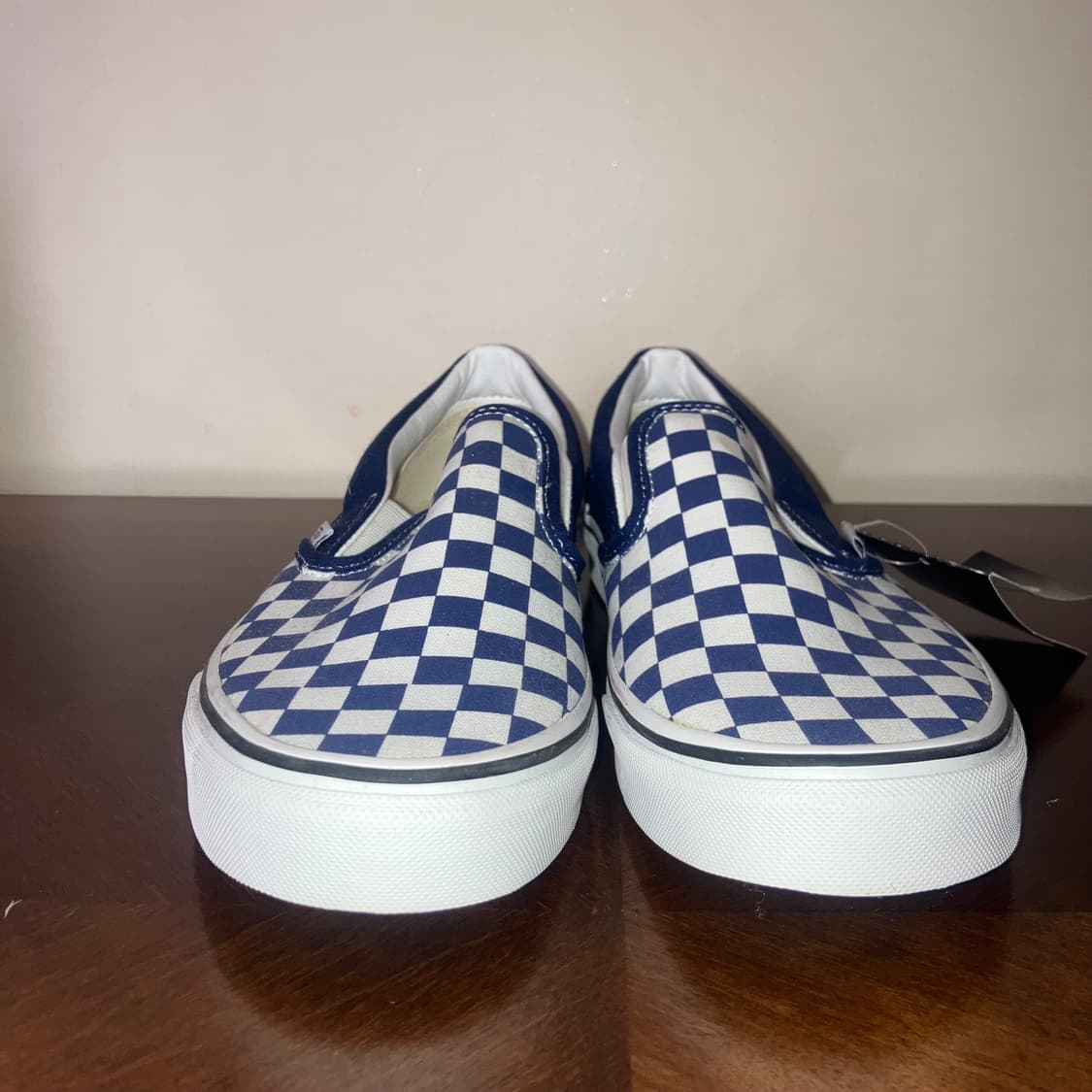 반스 블루 체커보드 슬립온 (새상품) 상품이미지1