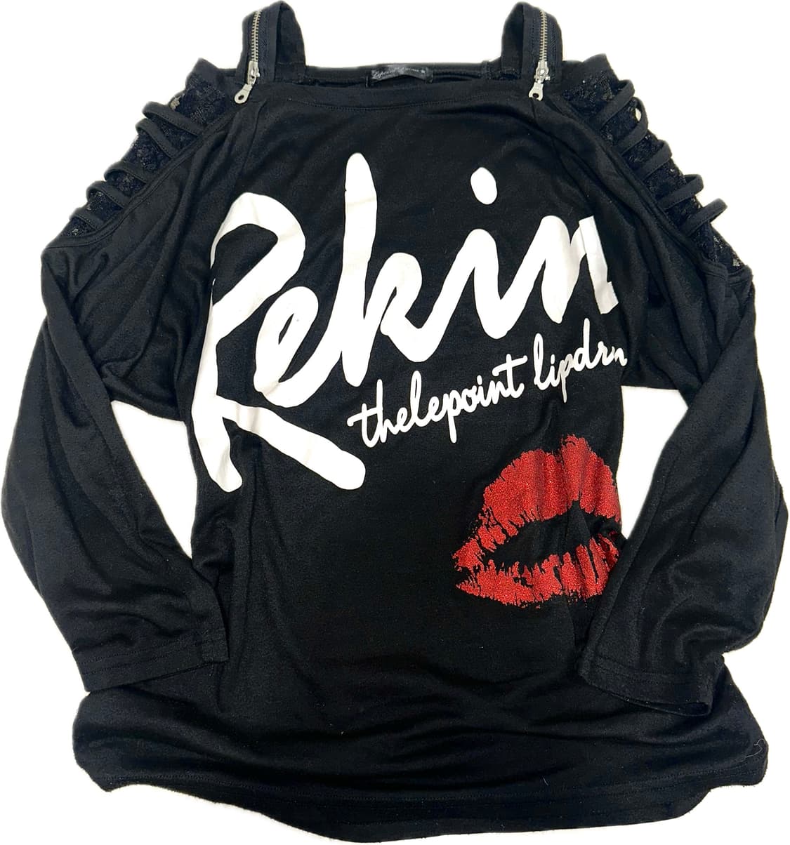 오네갸루 펑크 y2k 오프숄더 티 상품이미지1