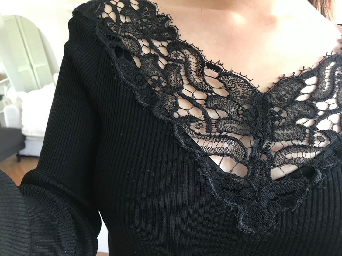 vintage lace slim top 상품이미지3