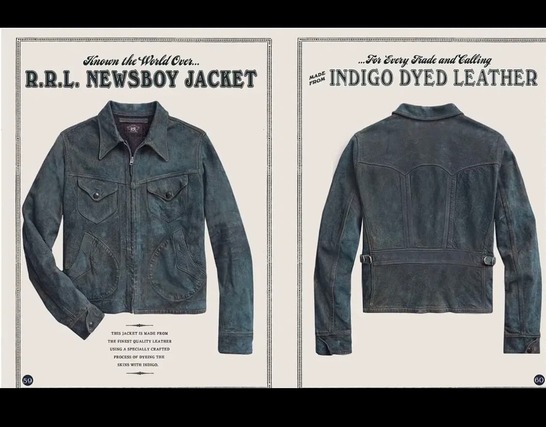 RRL 인디고 레더 자켓 L (m size 교환 우선) 상품이미지2